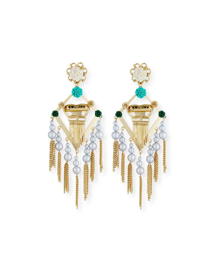King Statement Earrings