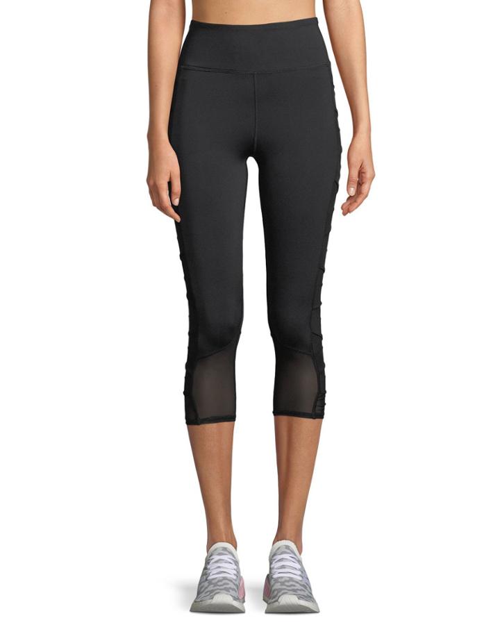 Crisscross Mesh Capri