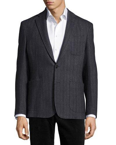 Rustin Two-button Sport Coat, Charcoal