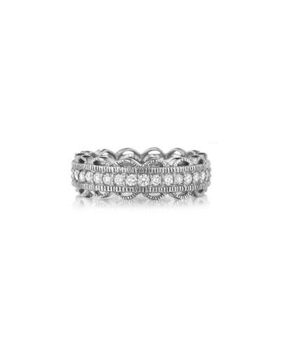18k White Gold Lace Diamond Ring,