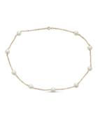 Casual Chic 14k Akoya 9-pearl Tin Cup Necklace