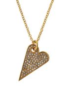 14k Gold-plated Crystal Heart Pendant Necklace