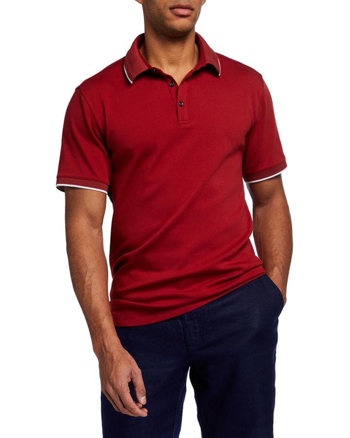 Men's Solid Tipped Polo