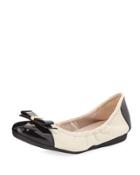 Elsie Scrunch Ballerina Flat, Ivory