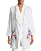 Embroidered Cardigan Duster