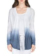 Dip-dye Long-sleeve Cardigan,