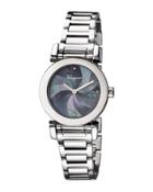 31mm Bracelet Watch W/ Mother-of-pearl Dial & Diamonds,