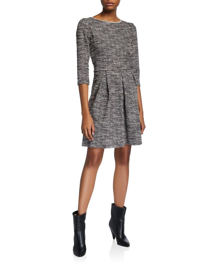 3/4 Sleeve Fit-&-flare Dress