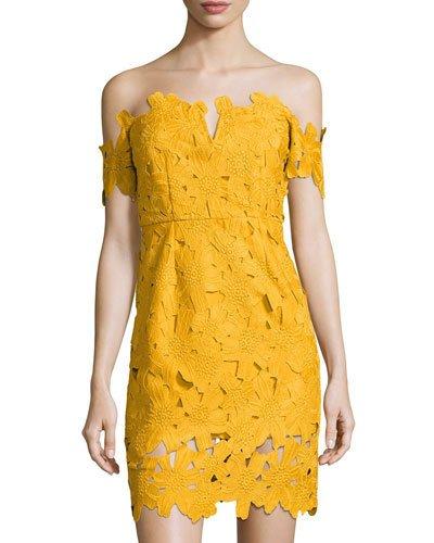 Alison Off-the-shoulder Lace Dress,