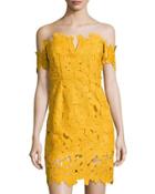 Alison Off-the-shoulder Lace Dress,