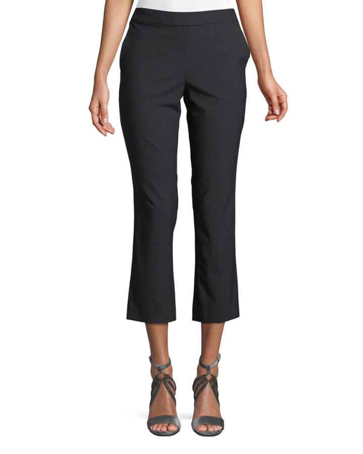 Pull-up Wool Cigarette Pants