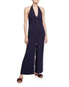 Kris Halter-neck Wide-leg Jumpsuit