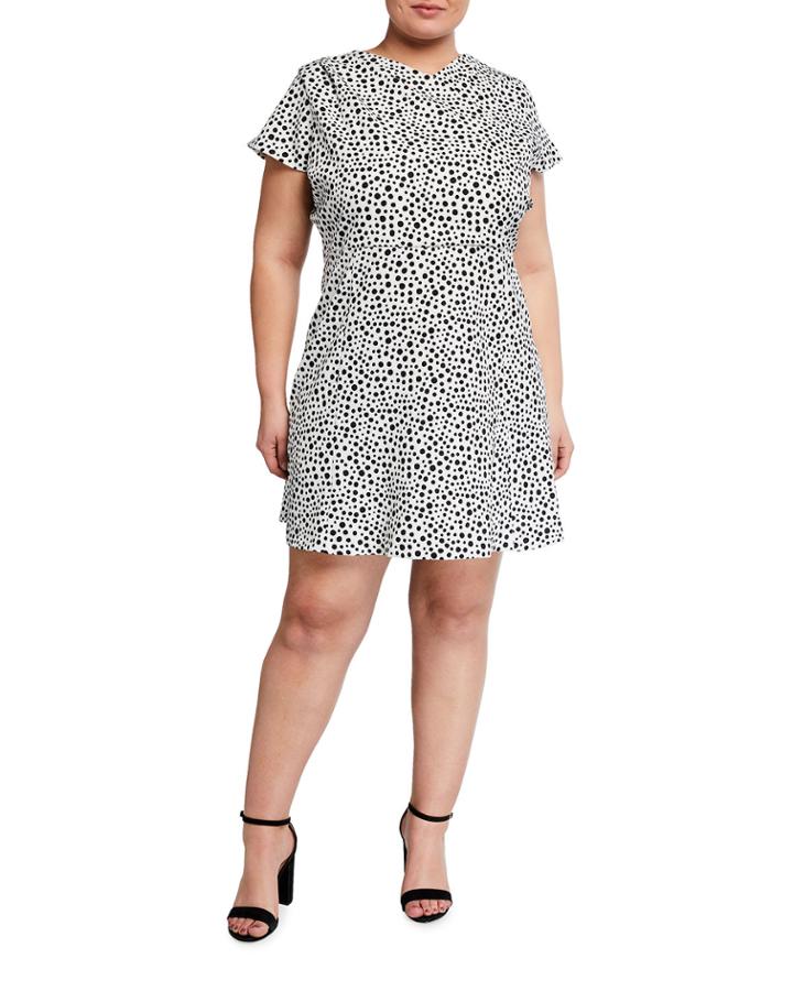 Plus Size Karin Asymmetric-neck Dress