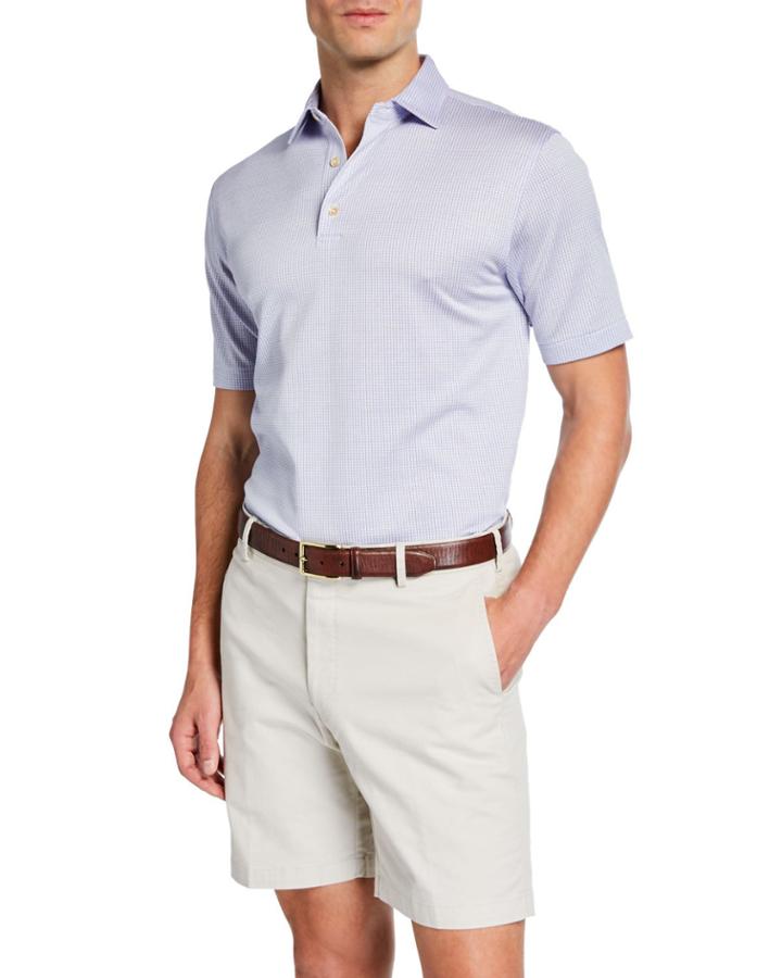 Men's Crown Ease Striped Cotton Lisle Polo