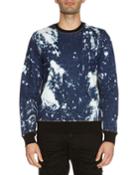 Side-zip Bleached Denim