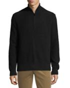 Men's Half-zip Mock-neck Cashmere Pullover
