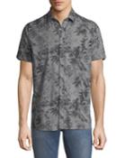 Men's Palm & Houndstooth Printed