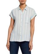 Edison Stripe Short-sleeve Button-front
