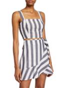 Sequence Striped Sleeveless Crop Top