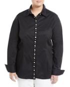 Pearlescent Button-down Top,
