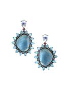 Moonstone, Sapphire & Mixed-stone Earrings