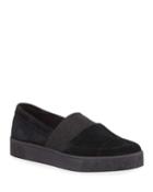 Greta Suede Metallic Stretch Slip-on
