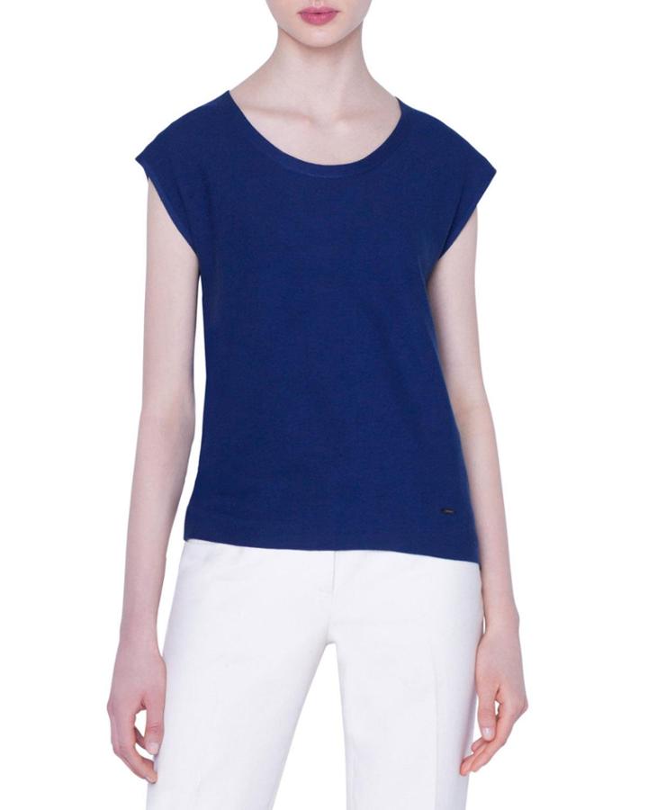 Cap-sleeve Cotton Fine Pique