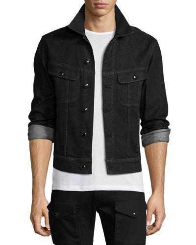 Trucker Denim Jacket, Black