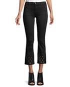 Selena Mid-rise Crop Boot Jeans W/ Cutout Detail