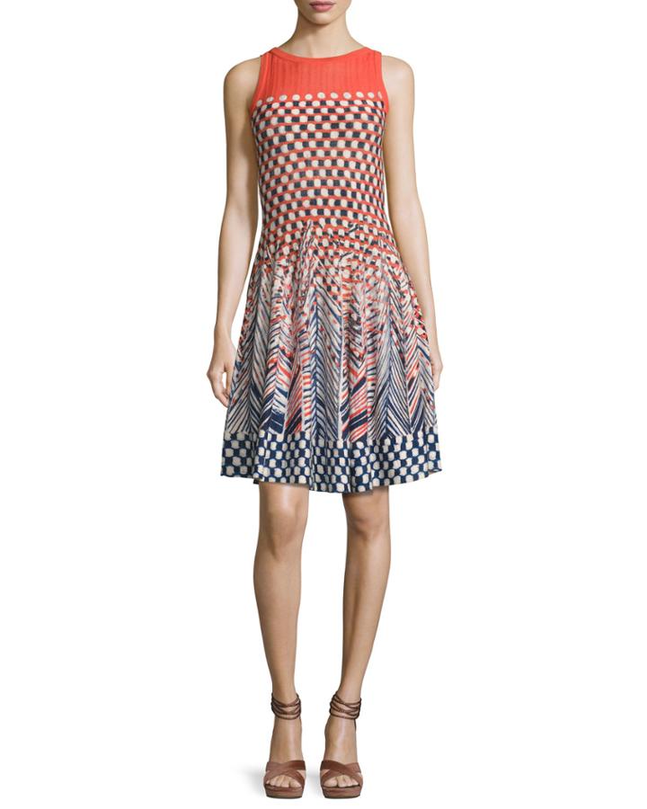 Fiore Sleeveless Printed Twirl Dress,