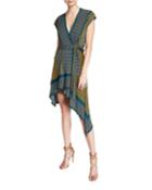 Printed Faux-wrap Dress