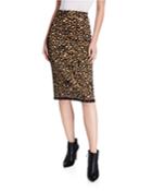 Leopard-print Pull-on Pencil