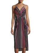 Faux-wrap High-low Dress