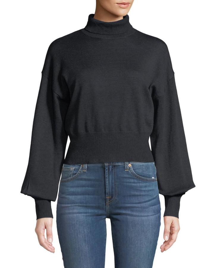 Carly Turtleneck Sweater With Balloon