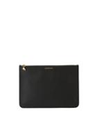Small Grain Calf Zip Clutch Bag