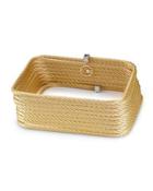 Multi-row Stacked Square Bangle Bracelet, Yellow