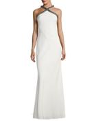 Beaded Halter-neck Gown