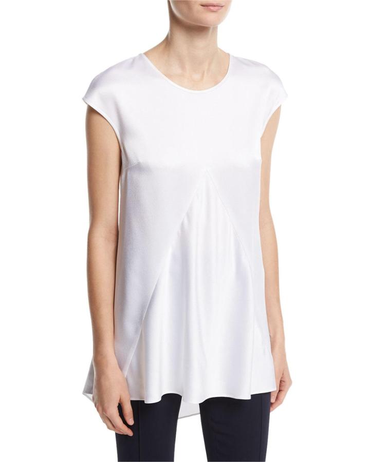 Luxe Crepe Cap-sleeve Top