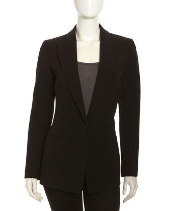 Robert Rodriguez Tech-fabric Long Tuxedo Jacket, Black