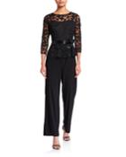 Lace Peplum Jumpsuit