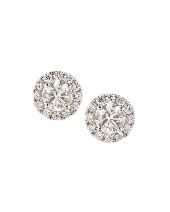 18k White Gold Round Diamond