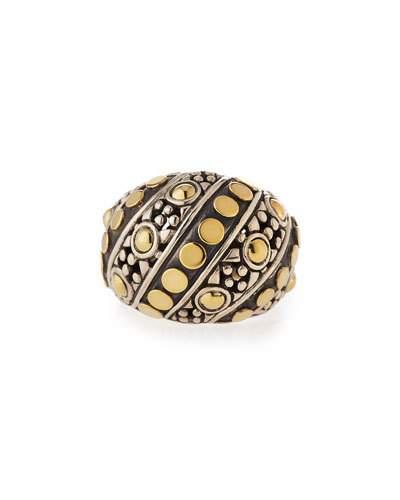 Jaisalmer Dot Twisted Oval Ring,