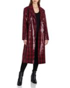 Vienna Sequin Coated Plaid Coat