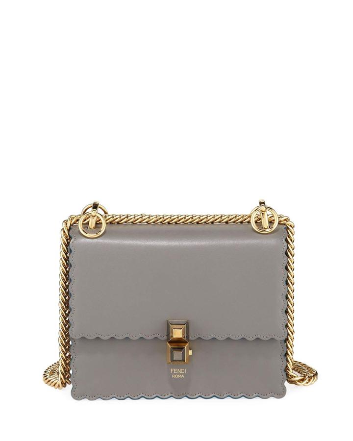 Kan I Small Leather Scalloped