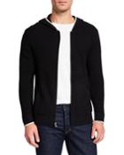 Men's Tipped Thermal Front-zip Hoodie