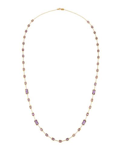 18k Lollipop&reg; Long Amethyst Station Necklace