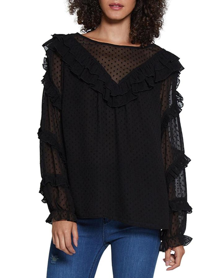Lena Long-sleeve Ruffle