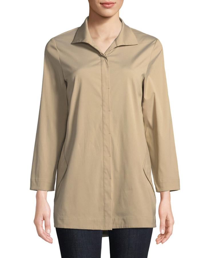 Marla Placket-front Blouse