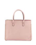Rockstud Leather Top Handle Bag,