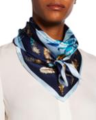 Feather & Floral-print